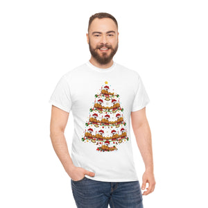 Xmas Lighting Airplane Christmas Tree T-Shirt for Men Women Girl Kids