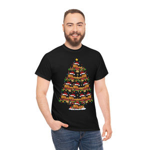 Xmas Lighting Airplane Christmas Tree T-Shirt for Men Women Girl Kids