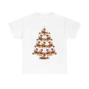 Xmas Lighting Airplane Christmas Tree T-Shirt for Men Women Girl Kids