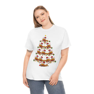 Xmas Lighting Airplane Christmas Tree T-Shirt for Men Women Girl Kids