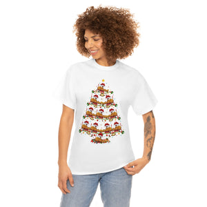 Xmas Lighting Airplane Christmas Tree T-Shirt for Men Women Girl Kids