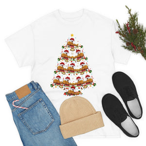 Xmas Lighting Airplane Christmas Tree T-Shirt for Men Women Girl Kids