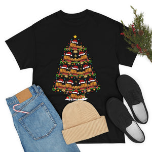 Xmas Lighting Airplane Christmas Tree T-Shirt for Men Women Girl Kids