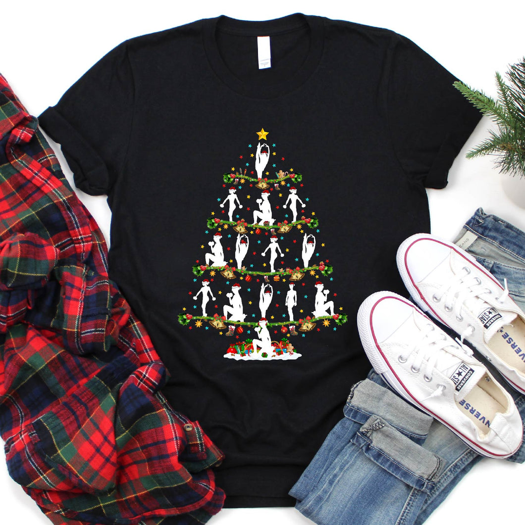 Aerobics Xmas Tree Funny Aerobics Christmas T-Shirt