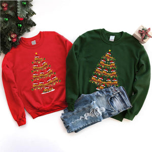 Xmas Lighting Airplane Christmas Tree T-Shirt for Men Women Girl Kids