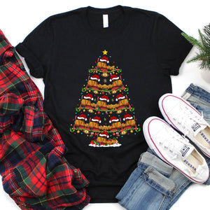 Xmas Lighting Airplane Christmas Tree T-Shirt for Men Women Girl Kids