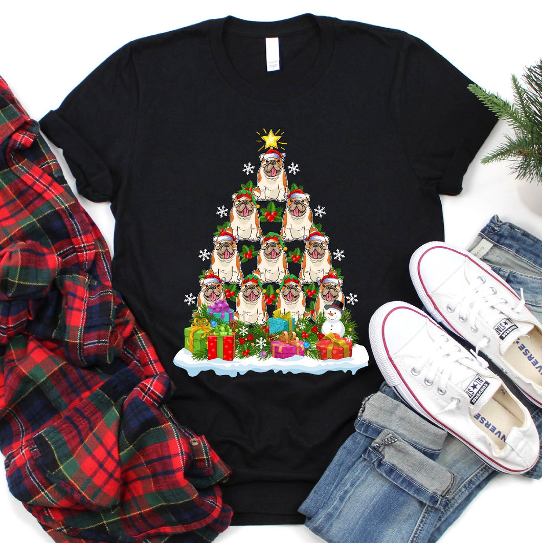 American Bulldog Christmas Tree American Bulldog Xmas T-Shirt