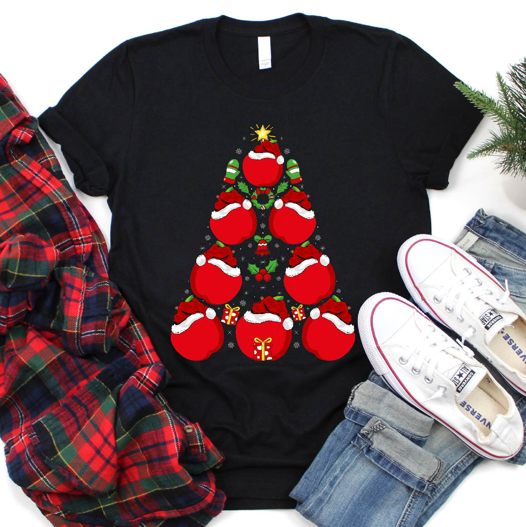 Apple Christmas Tree Apple Xmas T-Shirt for Men Women Girls Kids