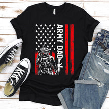 Load image into Gallery viewer, Mens Vintage Camouflage American Flag Army Dad Father&#39;s Day T-Shirt
