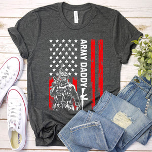 Mens Vintage Camouflage American Flag Army Daddy Father's Day T-Shirt