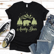 Load image into Gallery viewer, Womens Aunty Bear Tshirt Funny Vintage Sunset T-Shirt

