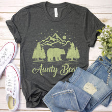 Load image into Gallery viewer, Womens Aunty Bear Tshirt Funny Vintage Sunset T-Shirt
