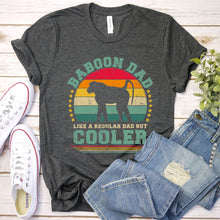 Load image into Gallery viewer, Vintage Baboon Dad Like A Regular Dad But Cooler Baboon Fathers Day T-shirt
