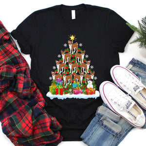 Basenji Dog Christmas Tree Basenji Xmas T-Shirt for Men Women Girls Kids