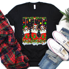 Load image into Gallery viewer, Beagle Christmas Socks Lighting Shirt Beagle Xmas T-Shirt
