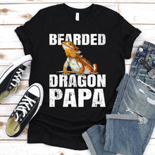 Load image into Gallery viewer, Bearded Dragon Lover Bearded Dragon Papa Fathers Day T-shirt
