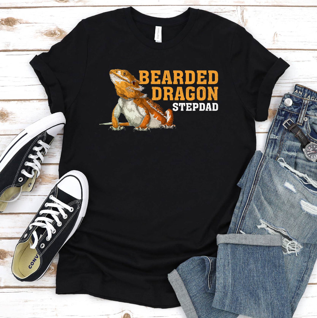Bearded Dragon Shirt Bearded Dragon Stepdad Fathers Day T-shirt