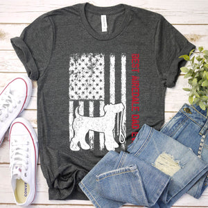 Best Airedale Dad Ever Usa Flag Airedale Fathers Day T-shirt