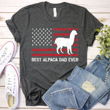 Load image into Gallery viewer, Best Alpaca Dad Ever Usa Flag Alpaca Fathers Day T-shirt
