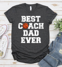 Load image into Gallery viewer, Vintage Best Coach Dad Ever Basketball Coach Fathers Day T-shirt
