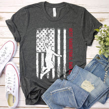 Load image into Gallery viewer, Best Basketball Dad Ever Usa Flag Basketball Fathers Day T-shirt
