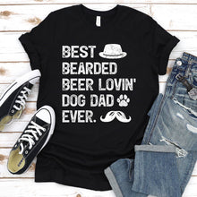 Load image into Gallery viewer, Vintage Best Bearded Beer Lovin&#39; Dog Dad Ever Father&#39;s Day T-Shirt
