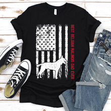 Load image into Gallery viewer, Best Belgian Malinois Dad Ever Usa Flag Belgian Malinois Fathers Day T-shirt
