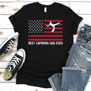 Best Capoeira Dad Ever Usa Flag Capoeira Fathers Day T-shirt