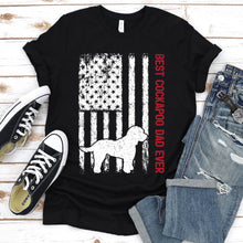 Load image into Gallery viewer, Best Cockapoo Dad Ever Usa Flag Cockapoo Fathers Day T-shirt

