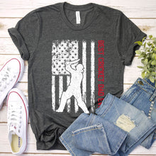 Load image into Gallery viewer, Best Cricket Dad Ever Usa Flag Cricket Fathers Day T-shirt
