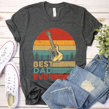Load image into Gallery viewer, Best Dad Ever Shirt Guitar Dad Father&#39;s Day Vintage T-Shirt
