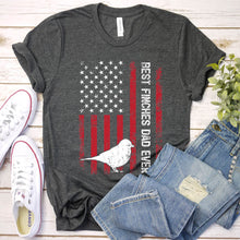 Load image into Gallery viewer, Vintage Best Finches Dad Ever Usa Flag Finches Fathers Day T-shirt
