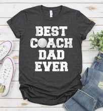 Load image into Gallery viewer, Vintage Best Coach Dad Ever Golf Coach Fathers Day T-shirt
