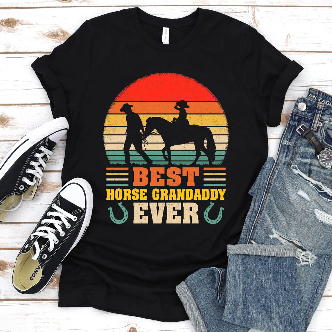 Best Horse Grandaddy Ever Funny Horse Grandaddy Father's Day T-shirt