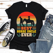 Load image into Gallery viewer, Best Horse Uncle Ever Funny Horse Uncle Father&#39;s Day T-shirt
