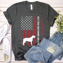 Load image into Gallery viewer, Vintage Best Irish Wolfhound Dad Ever Usa Flag Irish Wolfhound Fathers Day T-shirt
