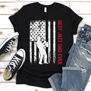 Best Jazz Dad Ever Usa Flag Jazz Fathers Day T-shirt
