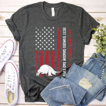 Load image into Gallery viewer, Vintage Best Komodo Dragon Dad Ever Usa Flag Komodo Dragon Fathers Day T-shirt
