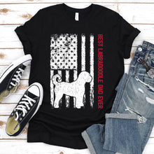 Load image into Gallery viewer, Best Labradoodle Dad Ever Usa Flag Labradoodle Fathers Day T-shirt
