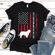 Load image into Gallery viewer, Vintage Best Newfoundland Dad Ever Usa Flag Newfoundland Fathers Day T-shirt
