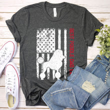 Load image into Gallery viewer, Best Poodle Dad Ever Usa Flag Poodle Fathers Day T-shirt
