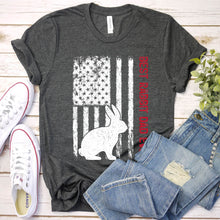Load image into Gallery viewer, Best Rabbit Dad Ever Usa Flag Rabbit Fathers Day T-shirt
