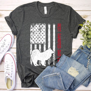 Best Samoyed Dad Ever Usa Flag Samoyed Fathers Day T-shirt