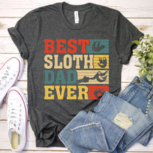 Load image into Gallery viewer, Best Sloth Dad Ever Shirt Sloth Dad Father&#39;s Day T-shirt
