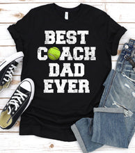 Load image into Gallery viewer, Vintage Best Coach Dad Ever Tennis Coach Fathers Day T-shirt
