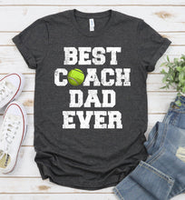 Load image into Gallery viewer, Vintage Best Coach Dad Ever Tennis Coach Fathers Day T-shirt
