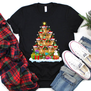 Bobcat Animal Christmas Tree Bobcat Xmas T-Shirt for Men Women Girls Kids