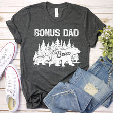 Load image into Gallery viewer, Bonus Dad Bear Shirt Bonus Dad Bear Fathers Day T-shirt
