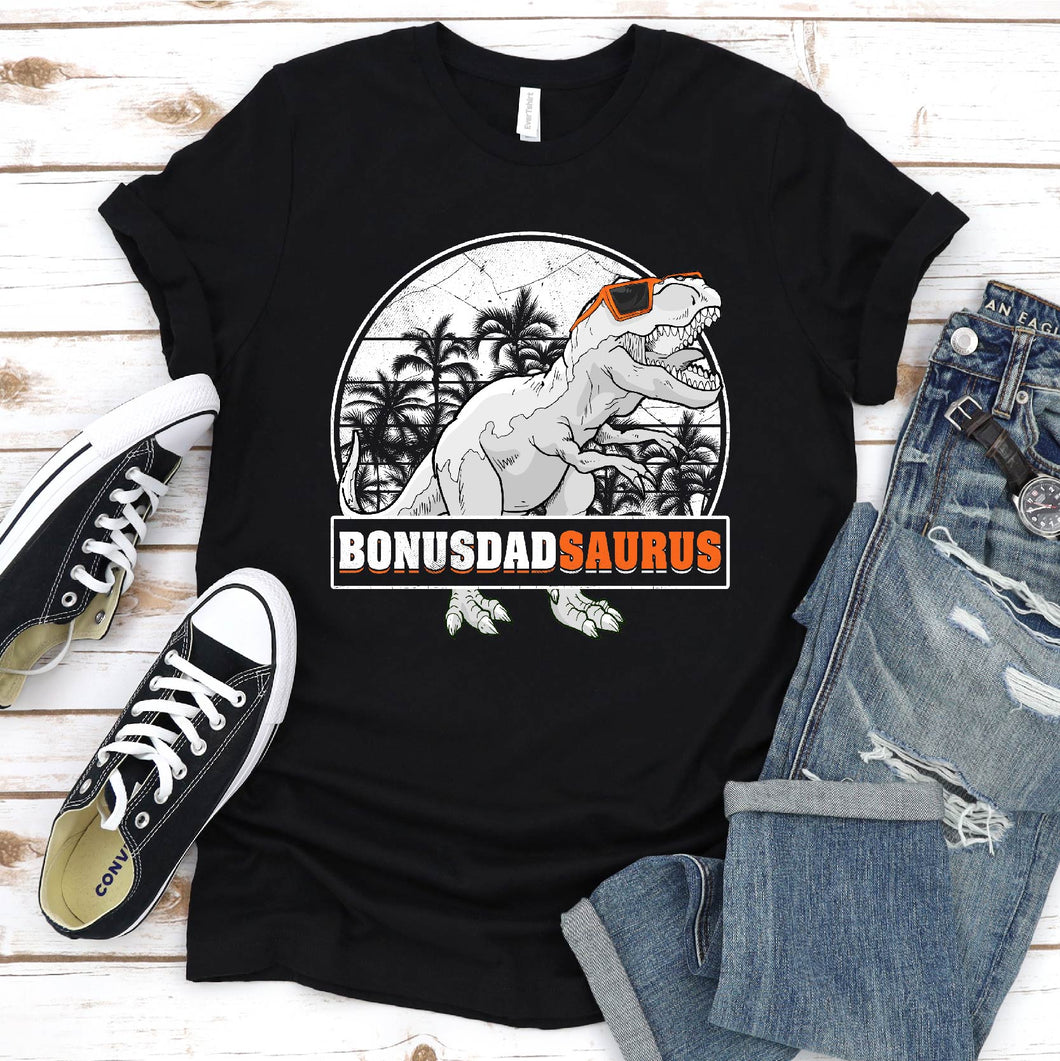 Bonusdadsaurus Vintage Style T-Rex Dinosaur Bonusdad Saurus Father's Day T-shirt