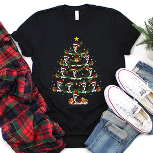 Boston Terrier Xmas Tree Funny Boston Terrier Christmas Tshirt